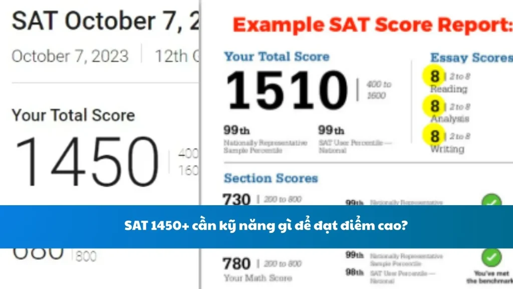 SAT 1450+ cần kỹ năng gì để đạt điểm cao?
