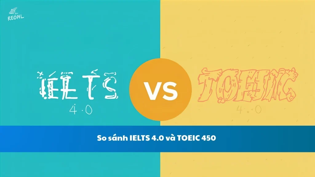 So sánh IELTS 4.0 và TOEIC 450